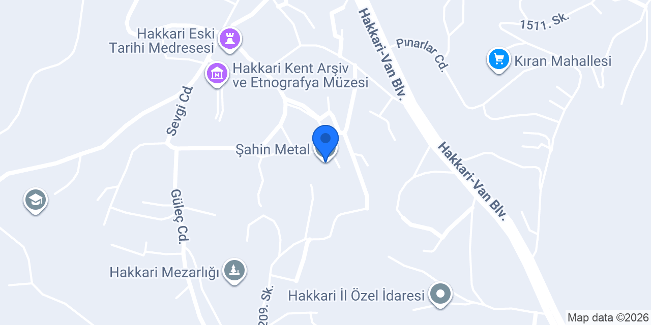 Şahin Metal konumu