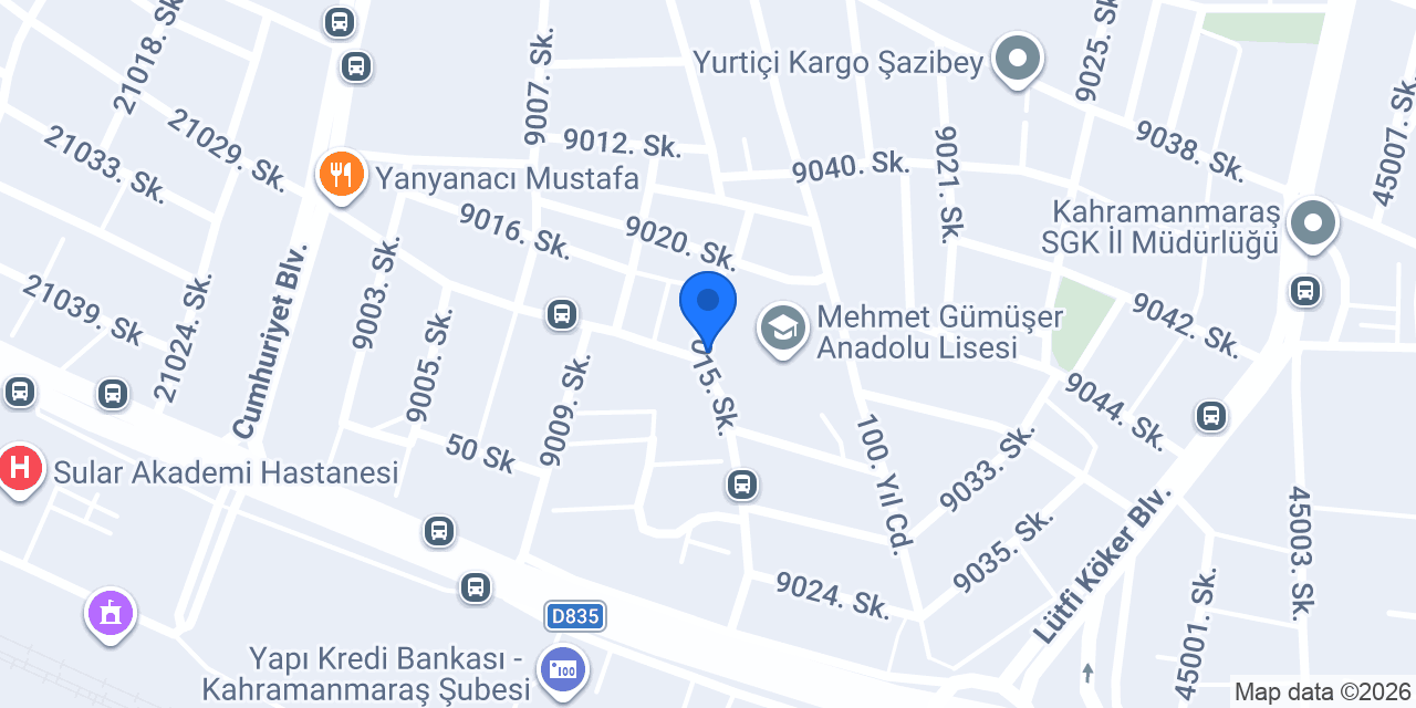 Hafız Ali Efendi İmam Hatip Ortaokulu konumu