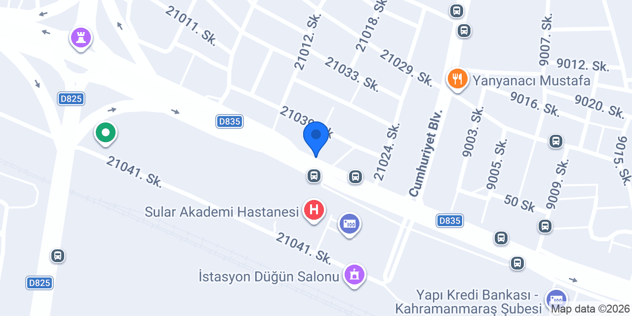 VakıfBank Kahramanmaraş Çarşı Şubesi konumu