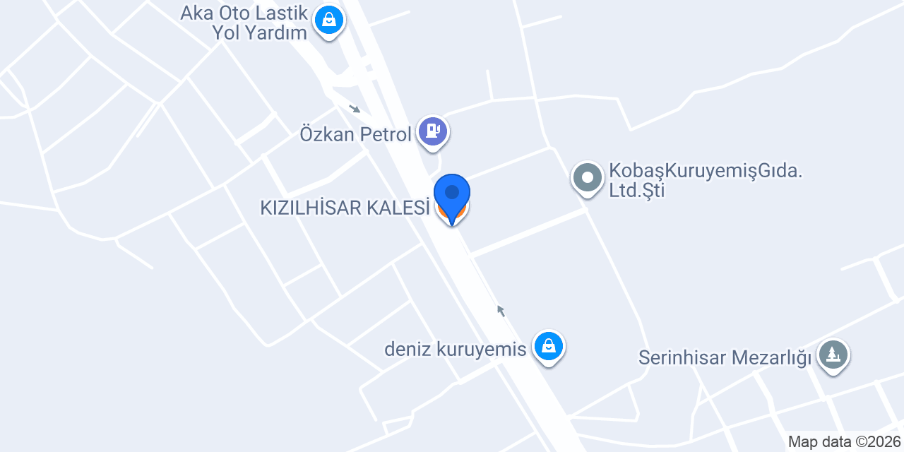 KIZILHİSAR KALESİ konumu