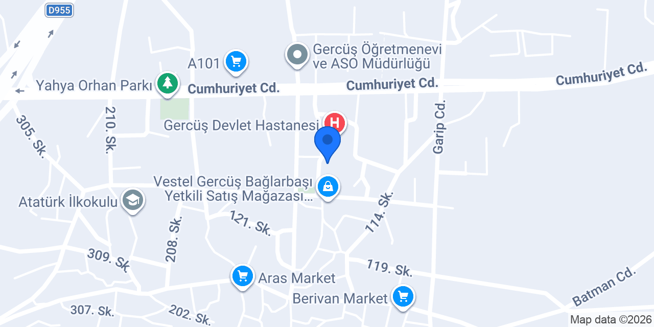 Gercüş Eczanesi konumu