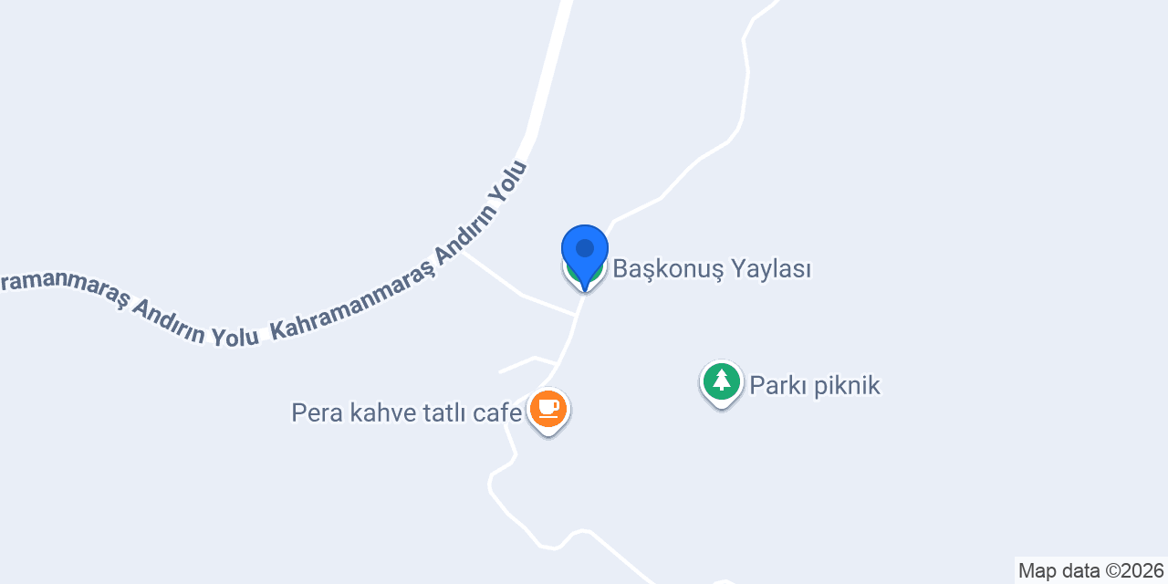 Başkonuş Yaylası konumu