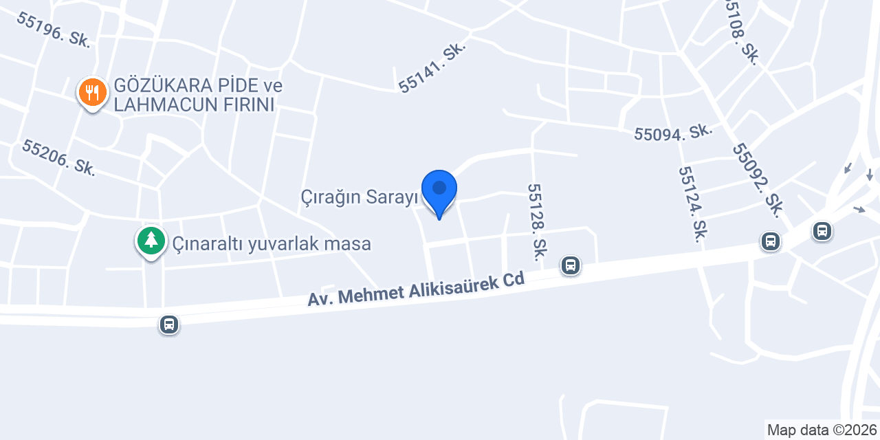 Çırağın Sarayı konumu