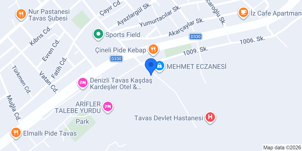 Çavuşoğlu Eczanesi konumu
