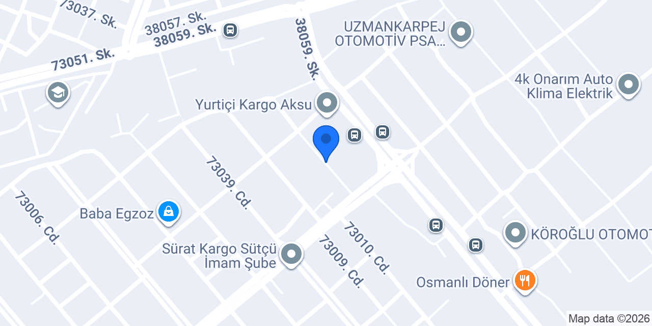 DERYA OTO ELEKTRİK konumu