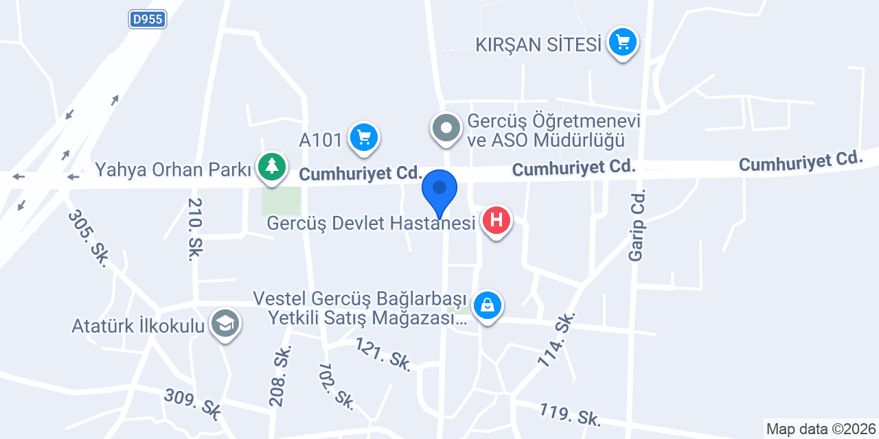 Gerçüş Aile Sağlık Mer. konumu