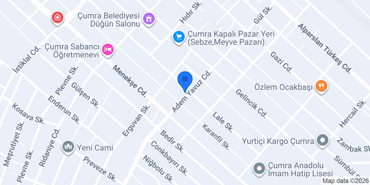 Öztürk Veteriner Kliniği konumu
