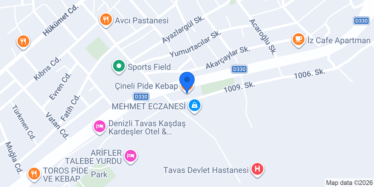Çineli Pide Kebap konumu