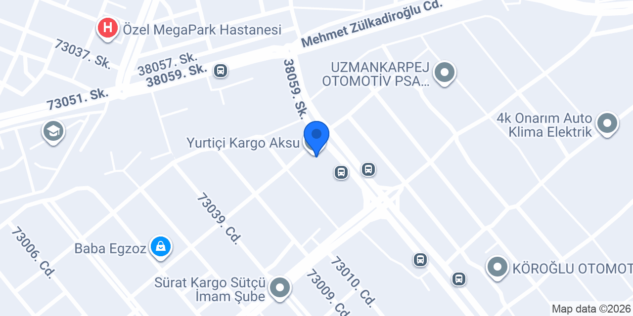 Yurtiçi Kargo Aksu konumu