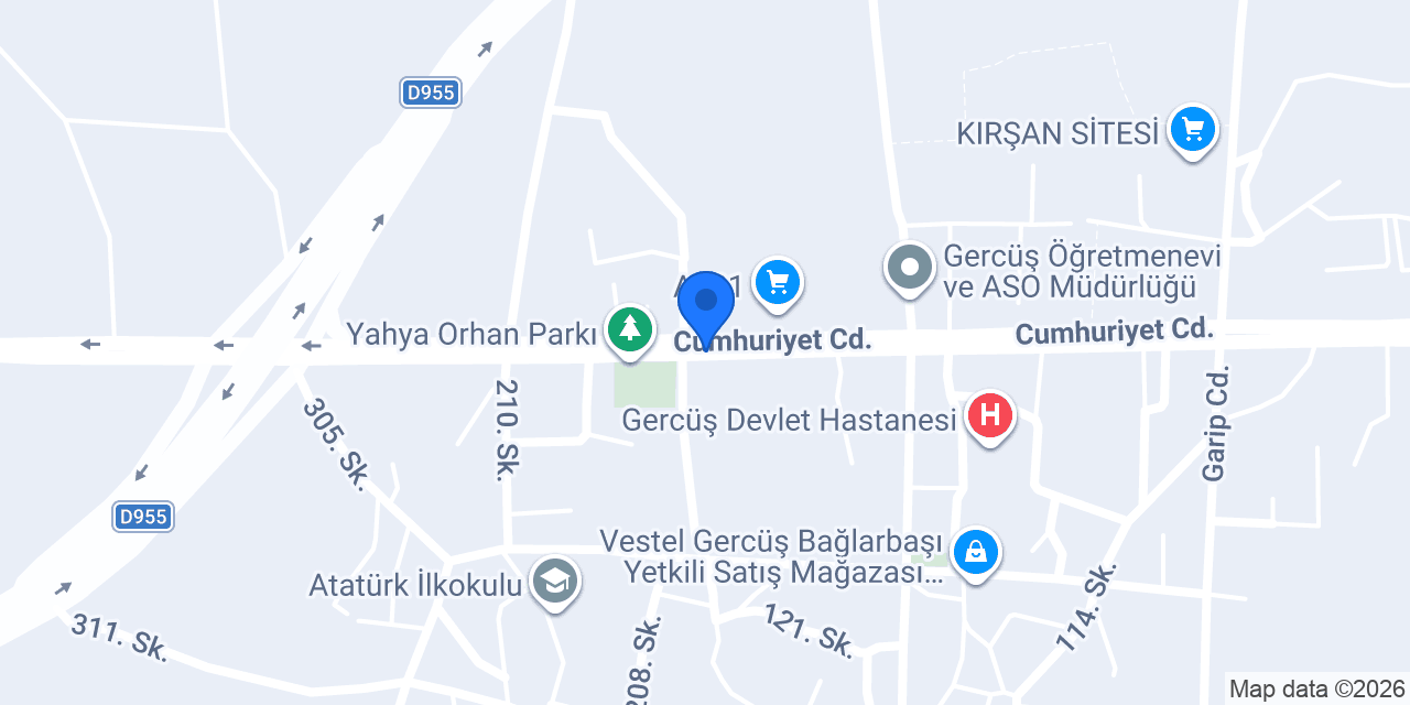 Gercüş Halk Eğitim Merkezi konumu