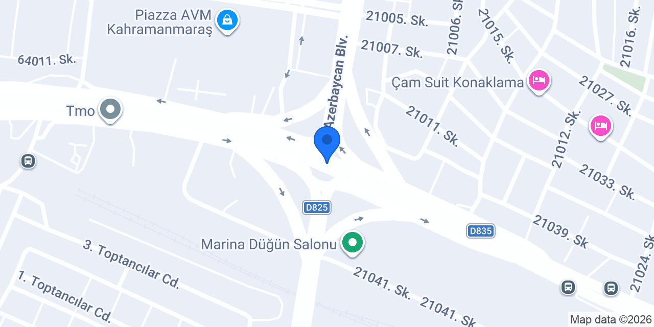 Piazza Taksi Kahramanmaraş konumu