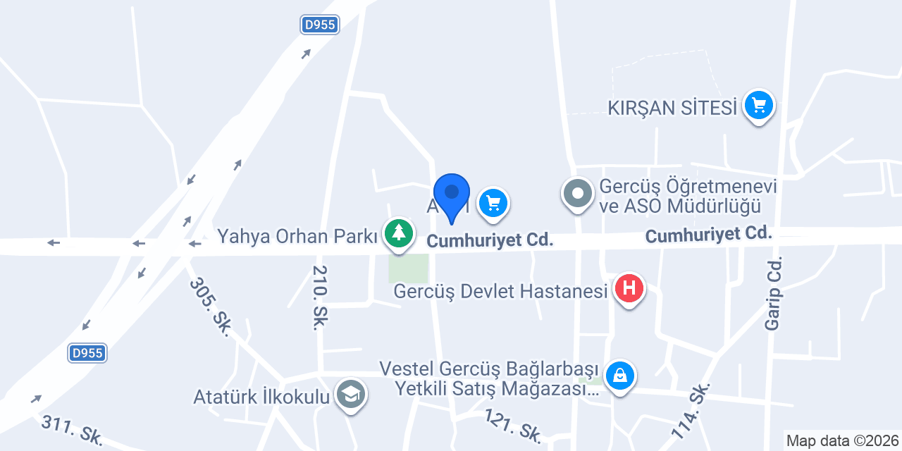 Gercüş Üzüm üreticibirliğ konumu