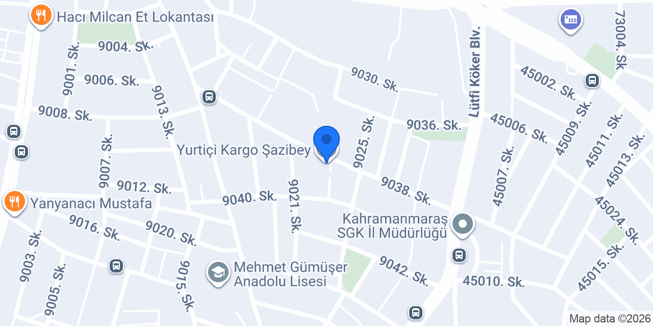 Yurtiçi Kargo Şazibey konumu