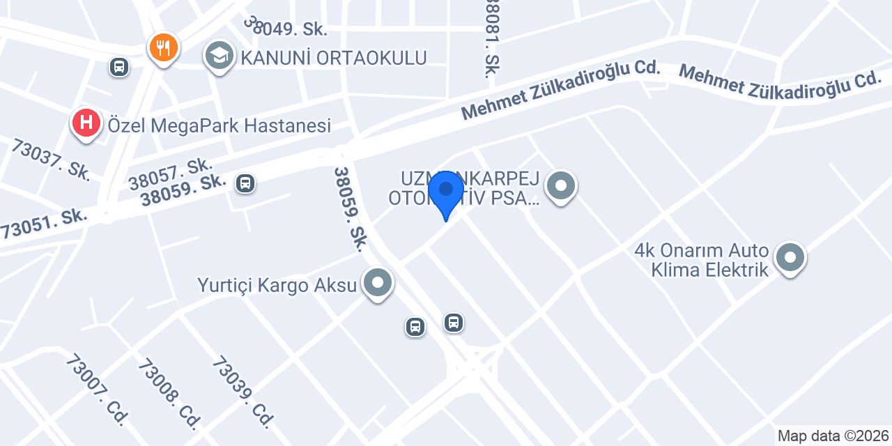MT-CAR Özel Servis konumu