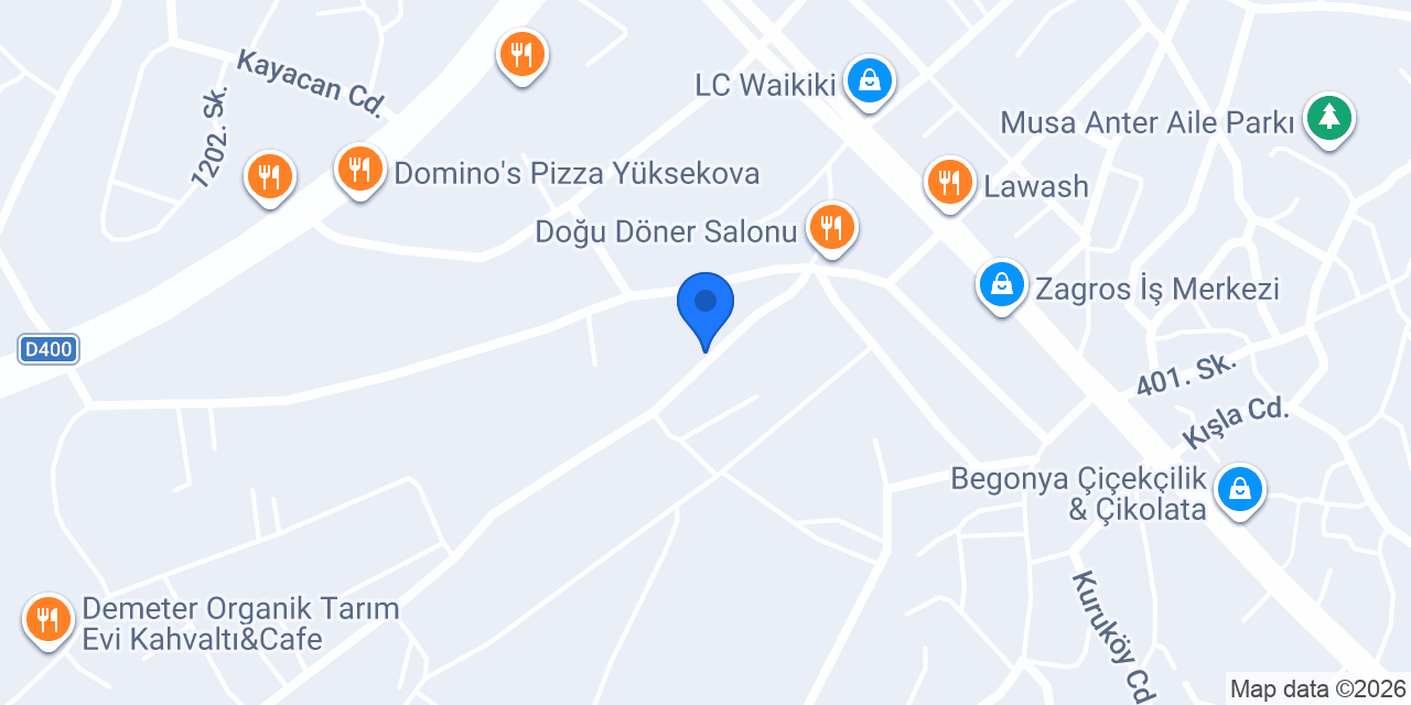 Yüksekova Çicekcilik konumu