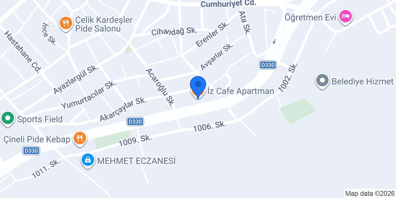 İz Cafe Apartman konumu