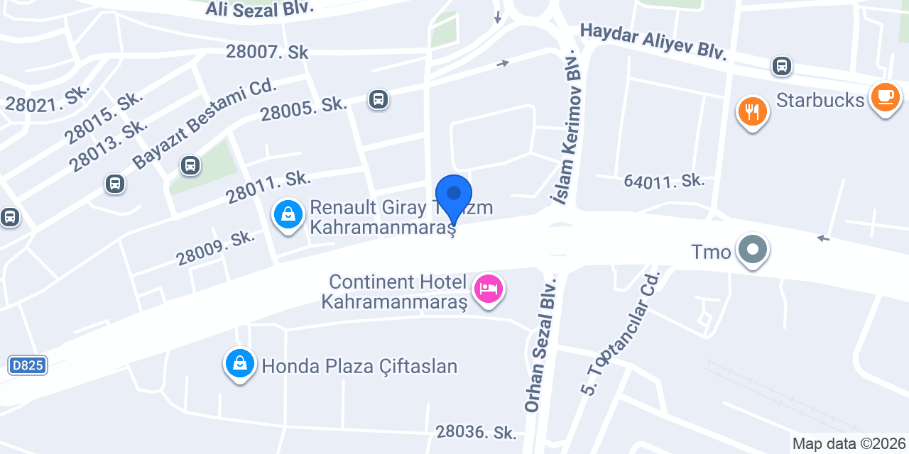 Anadolubank Kahramanmaraş Şubesi konumu