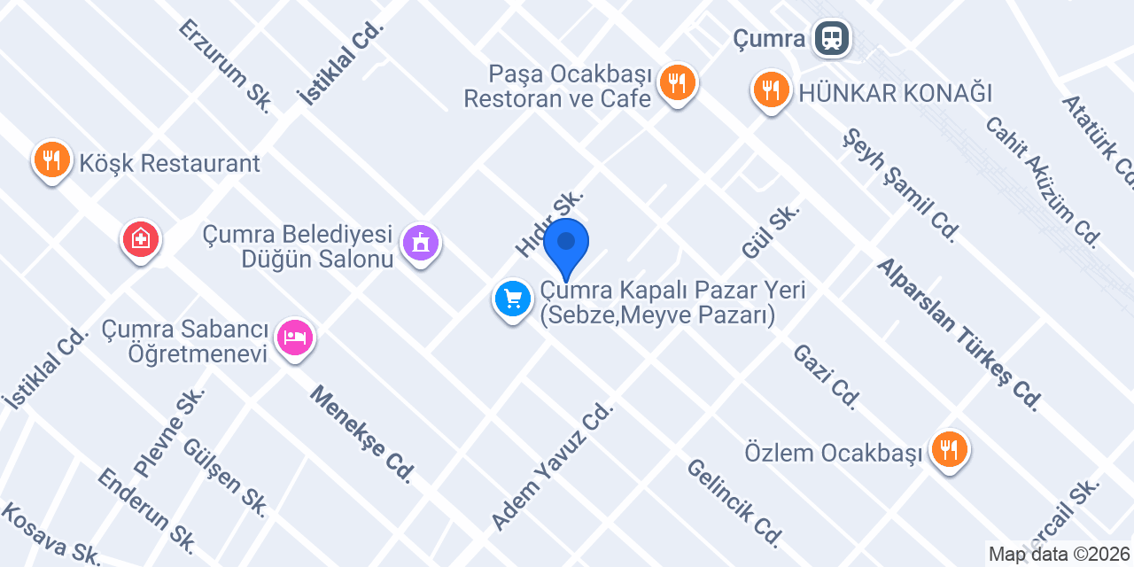 Çumra Vergi Dairesi konumu