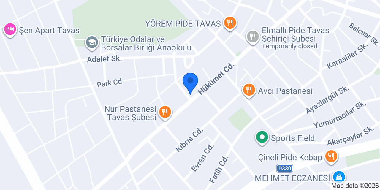 Baget Burger - Tavas Şubesi konumu