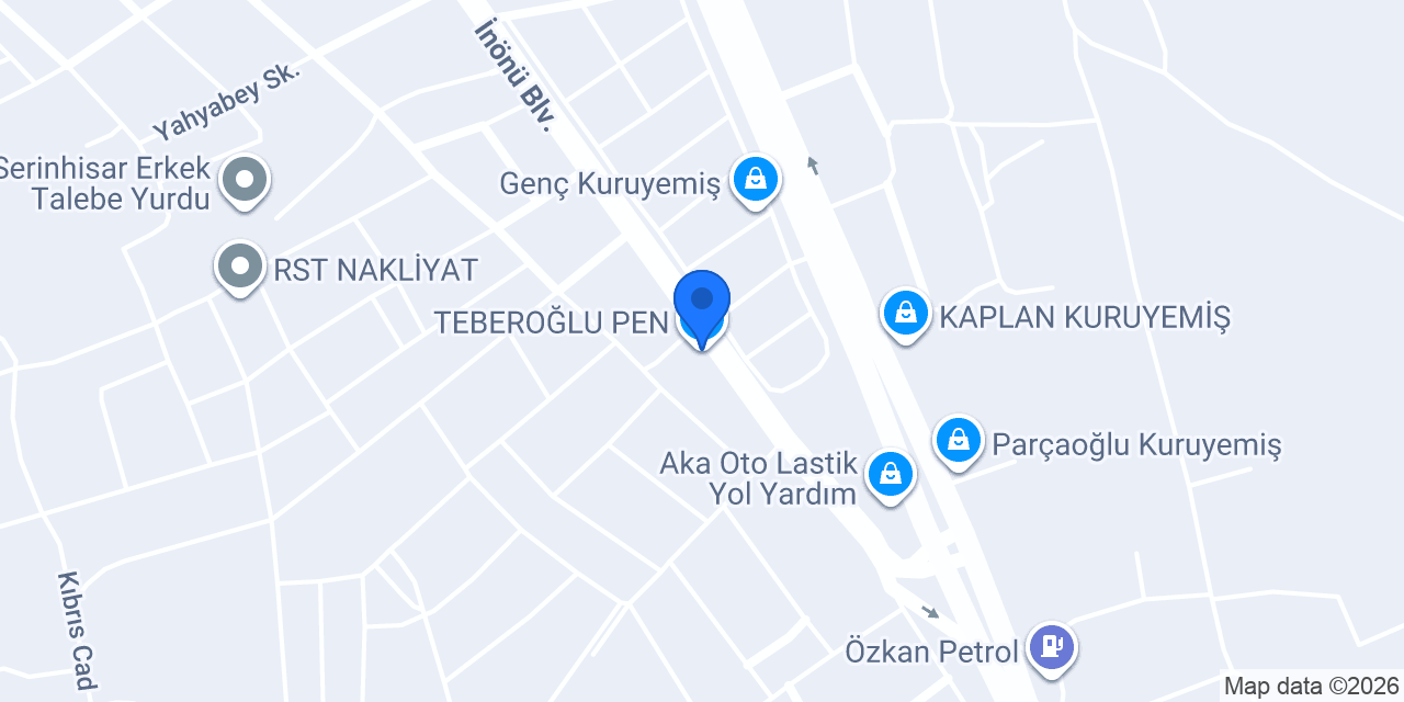 TEBEROĞLU PEN konumu