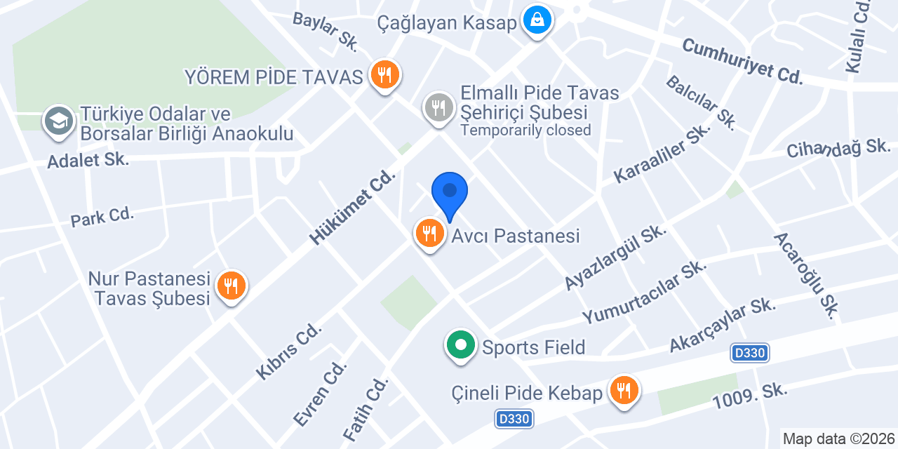 Tavas - Nilay Çiçekçilik konumu