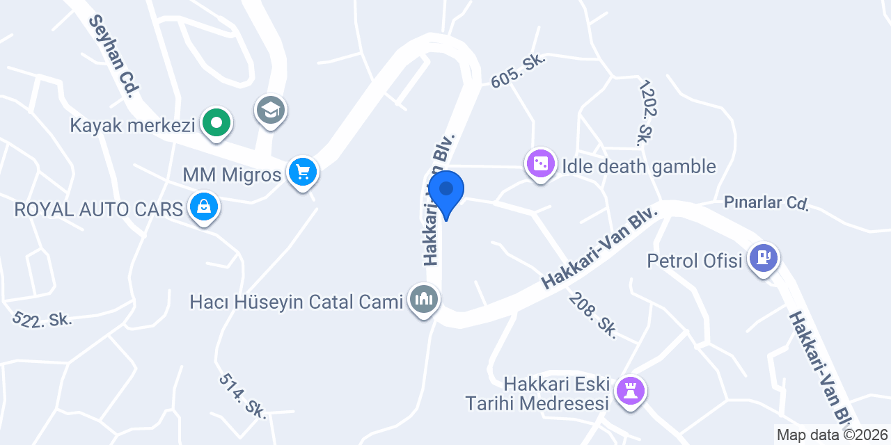 Aygaz Hakkari konumu