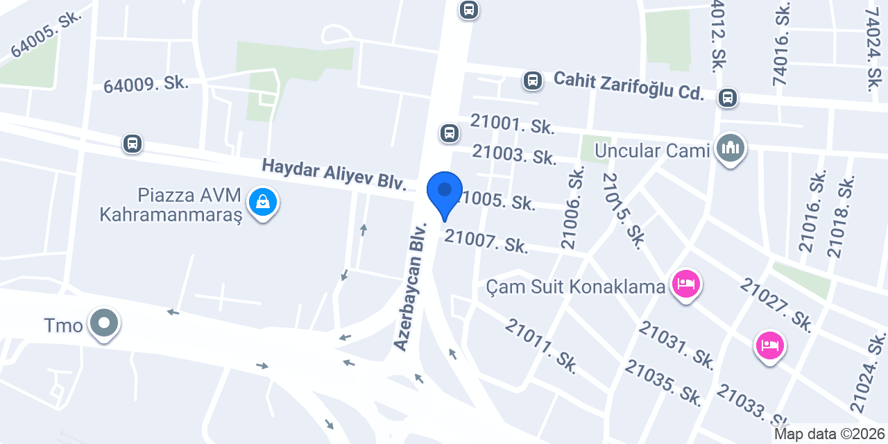 DenizBank Kahramanmaraş Şubesi konumu