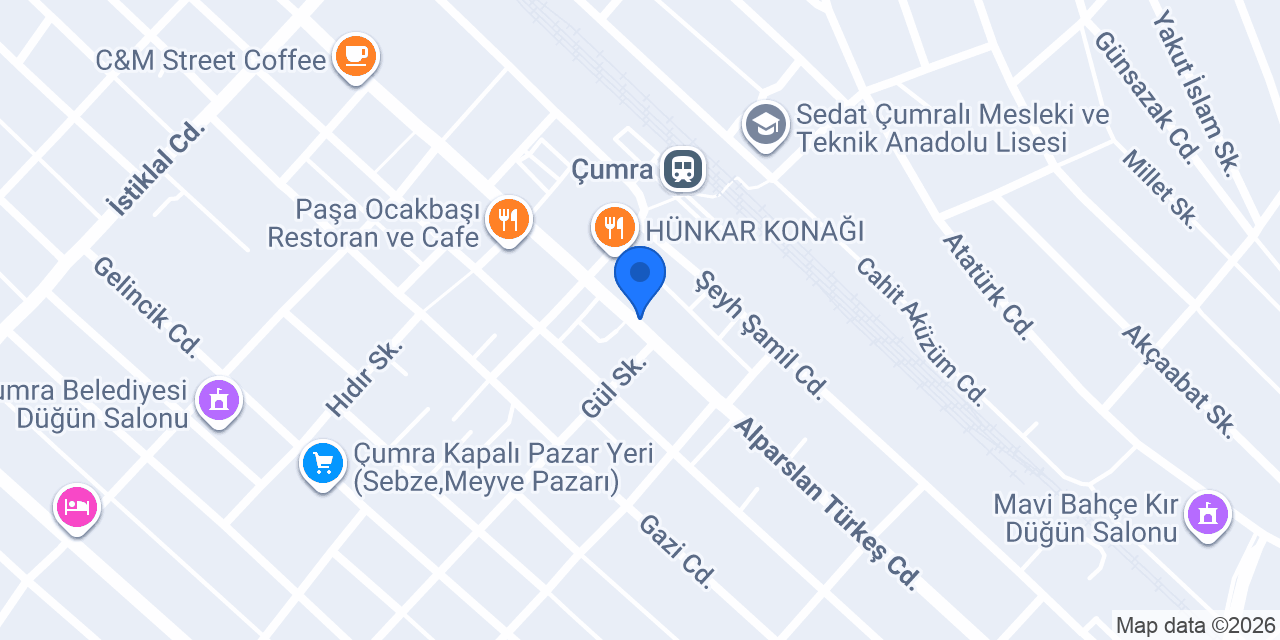 HEZARFEN RESTORAN ve KAFE konumu