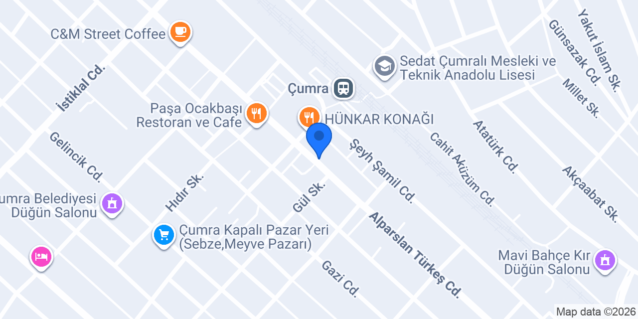Cızbız kebab konumu
