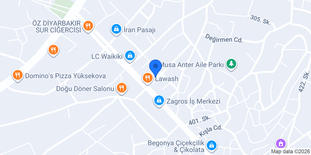NEHİR CAFE YÜKSEKOVA konumu