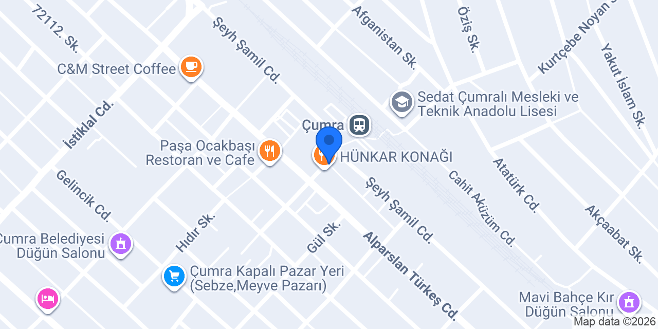 Türkoğlu Kitabevi konumu