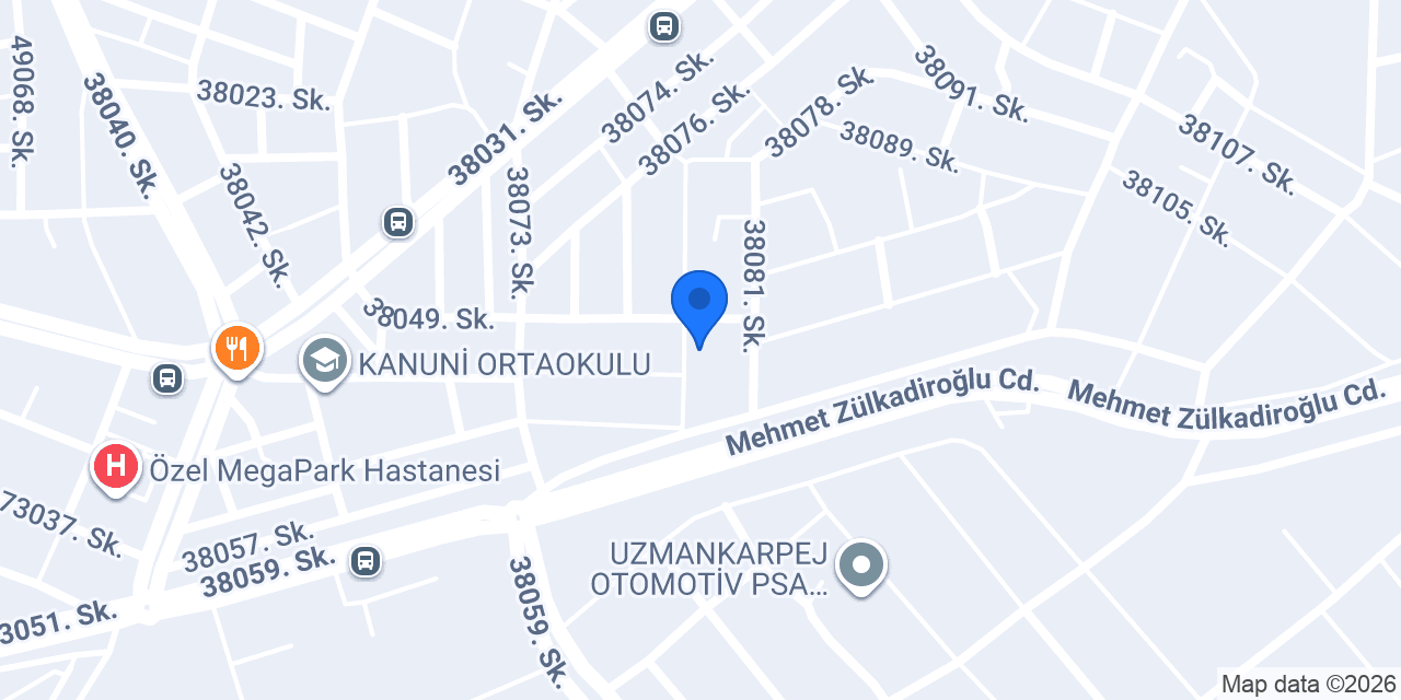 Altinderi Kayış Tekstil Gaziantep Şube konumu