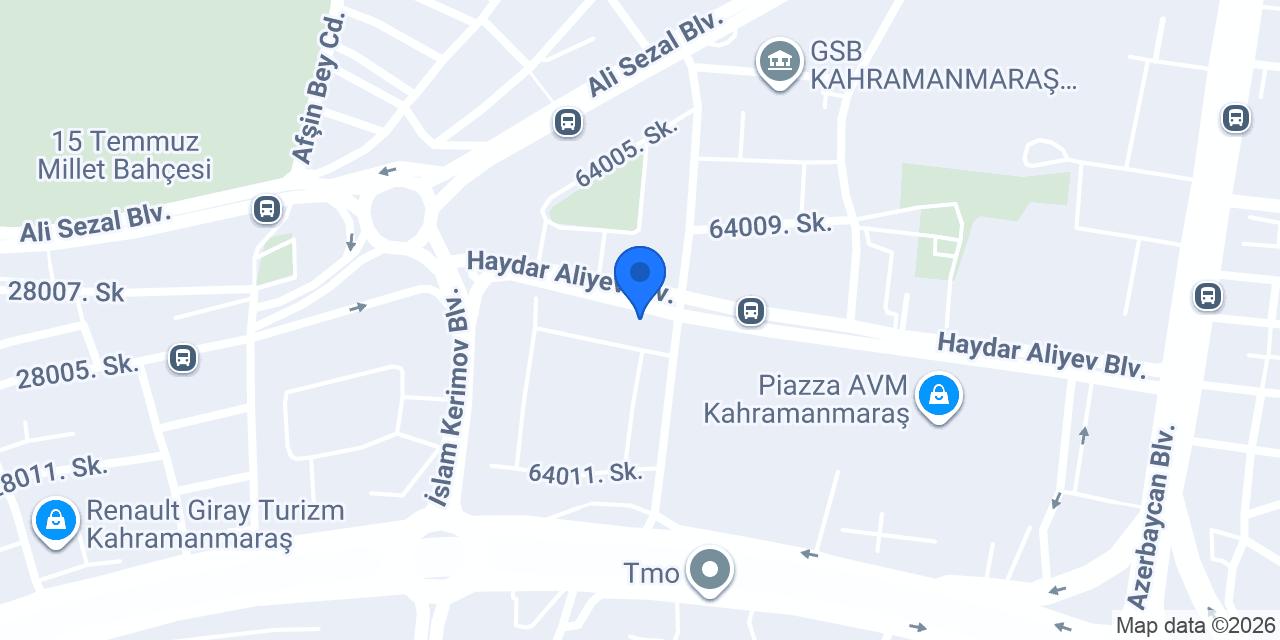 Maraş Taksi Piazza Avm konumu
