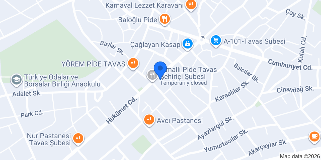Akbank Tavas Şubesi konumu