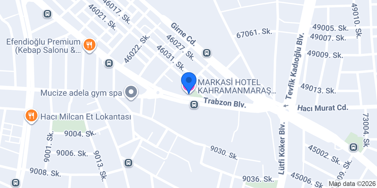 MARKASİ HOTEL KAHRAMANMARAŞ HOTEL konumu