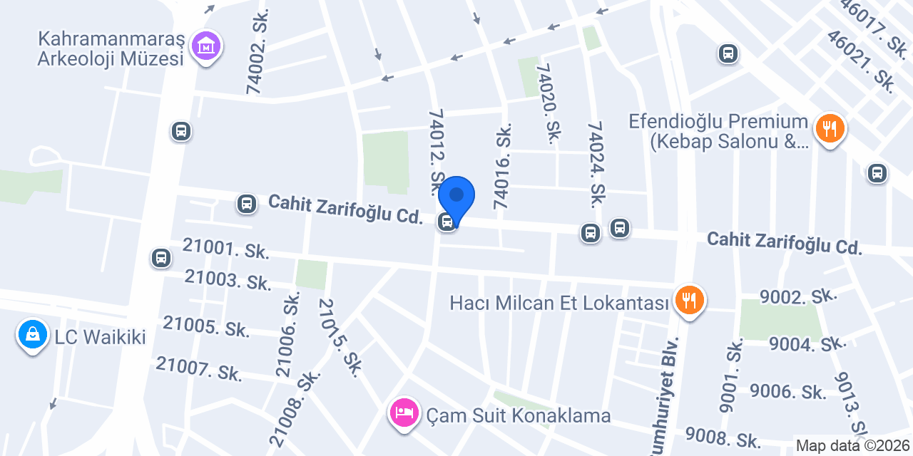 Maraş Merkez Taksi konumu