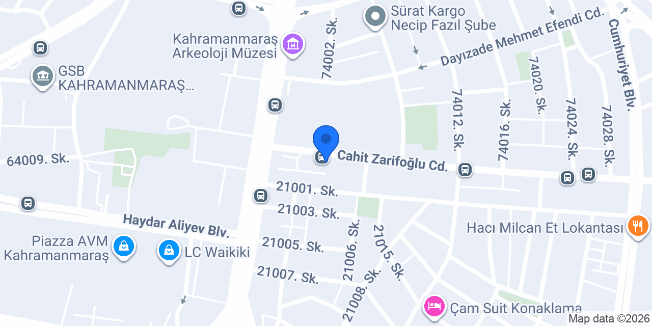 Mehteroğlu Filo Araç Kiralama konumu