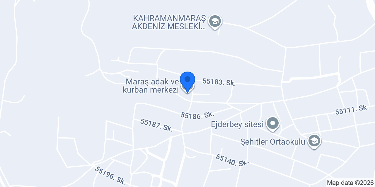 Maraş adak ve kurban merkezi konumu