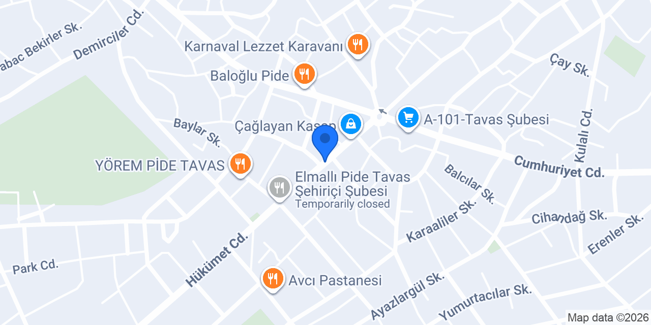 Cadde Fast Food konumu