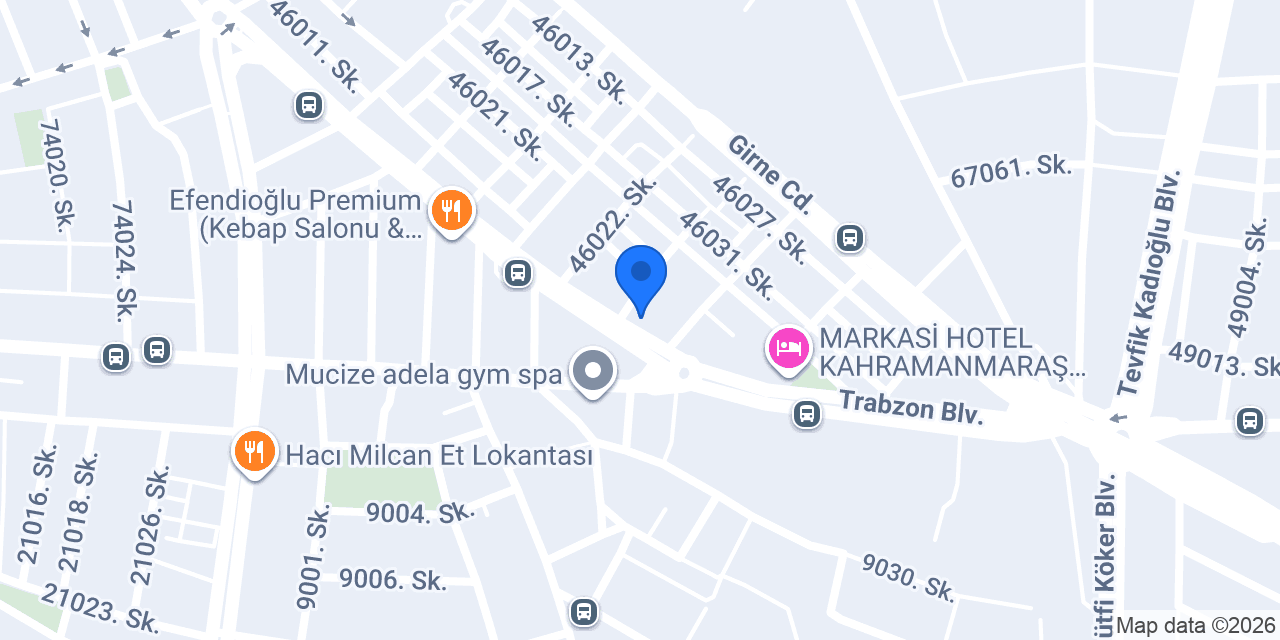 Pars Rent A Car Kahramanmaraş konumu
