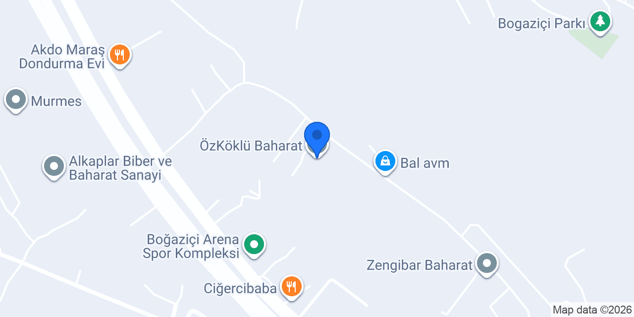 ÖzKöklü Baharat konumu
