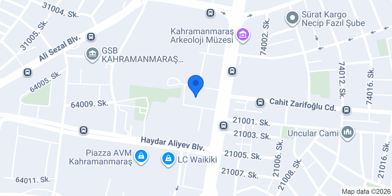 Özel Uğur Göz Hastanesi konumu