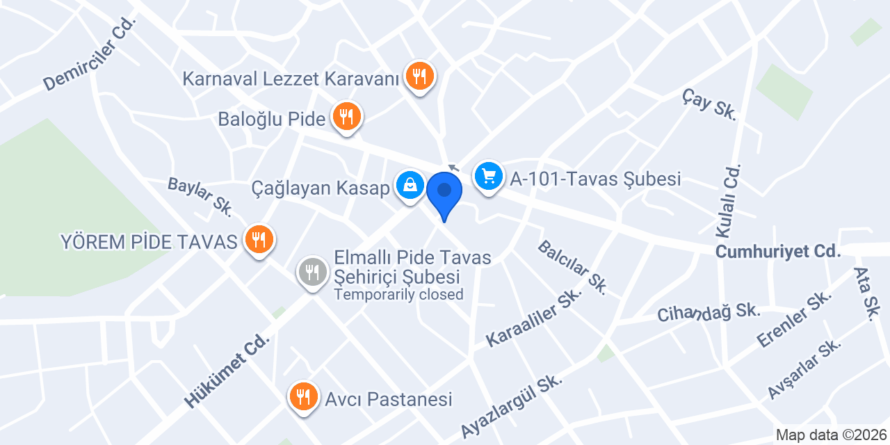 ÖRNEK TERZİHANESİ konumu