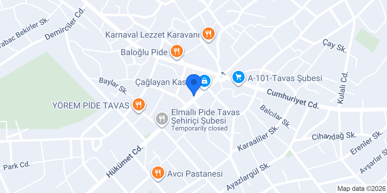 Taşkıran Pastanesi konumu