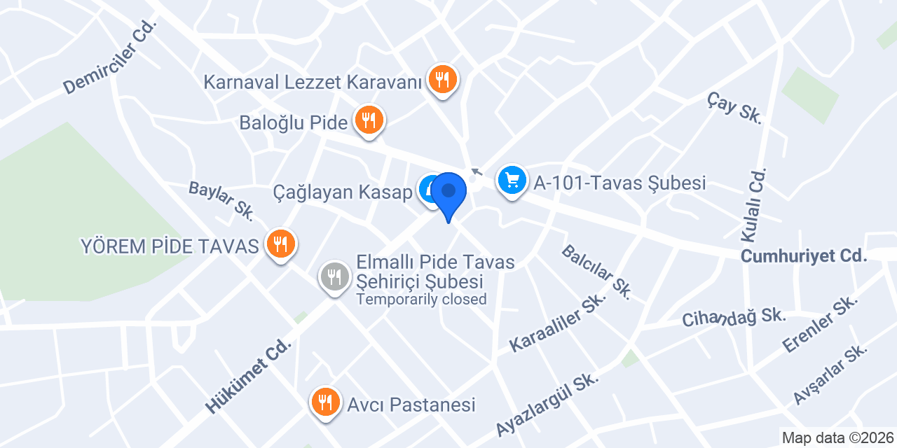 Tavas-Sempati 83 Çiçekçilik konumu