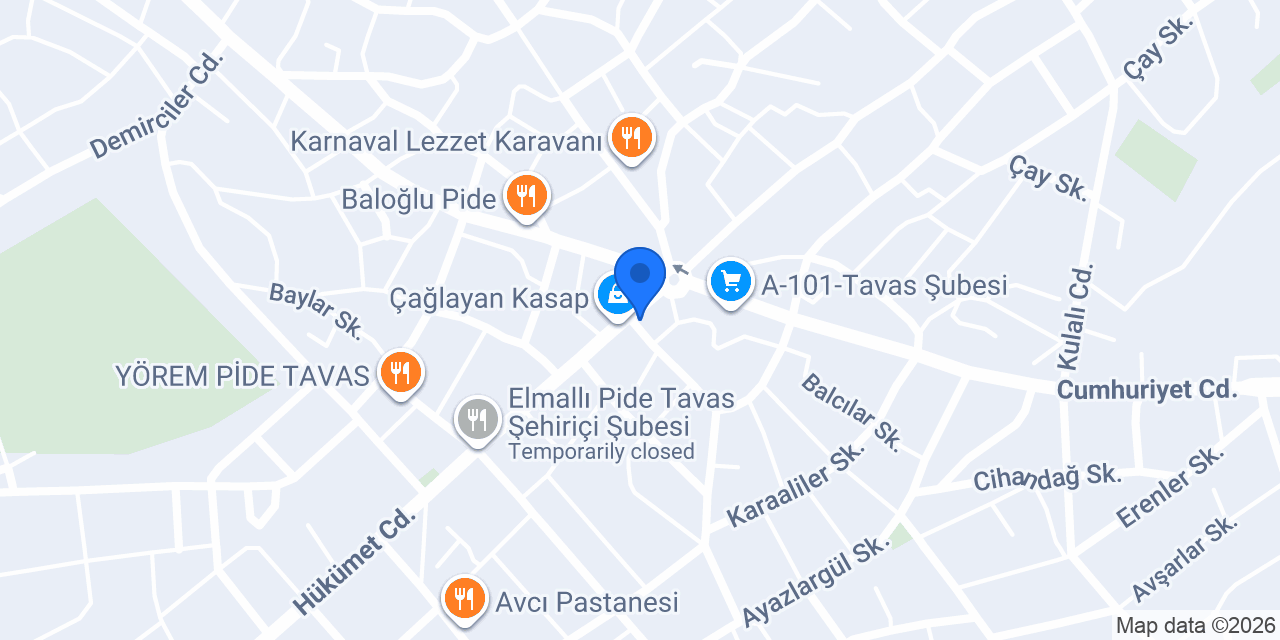 Pamukkale Pide Salonu konumu