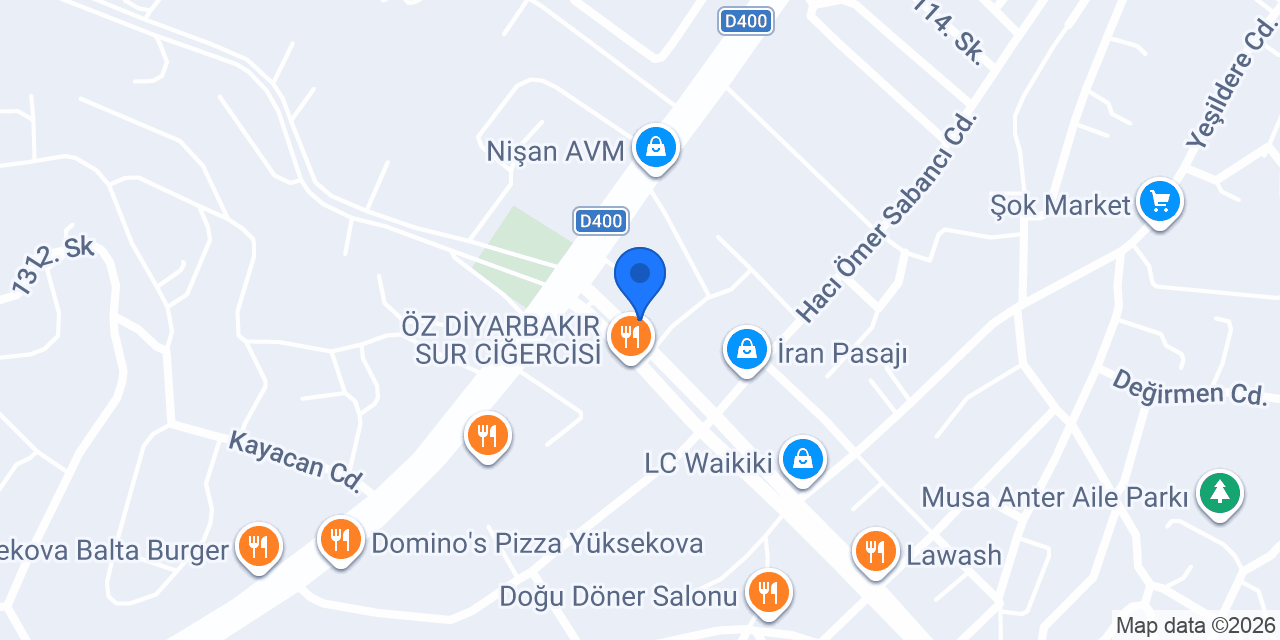 Aras Kargo Yüksekova Şubesi konumu