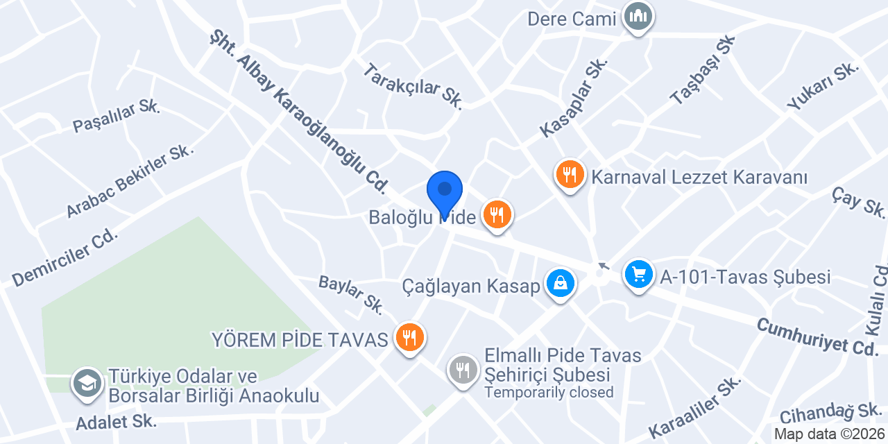 Tavas büfe konumu