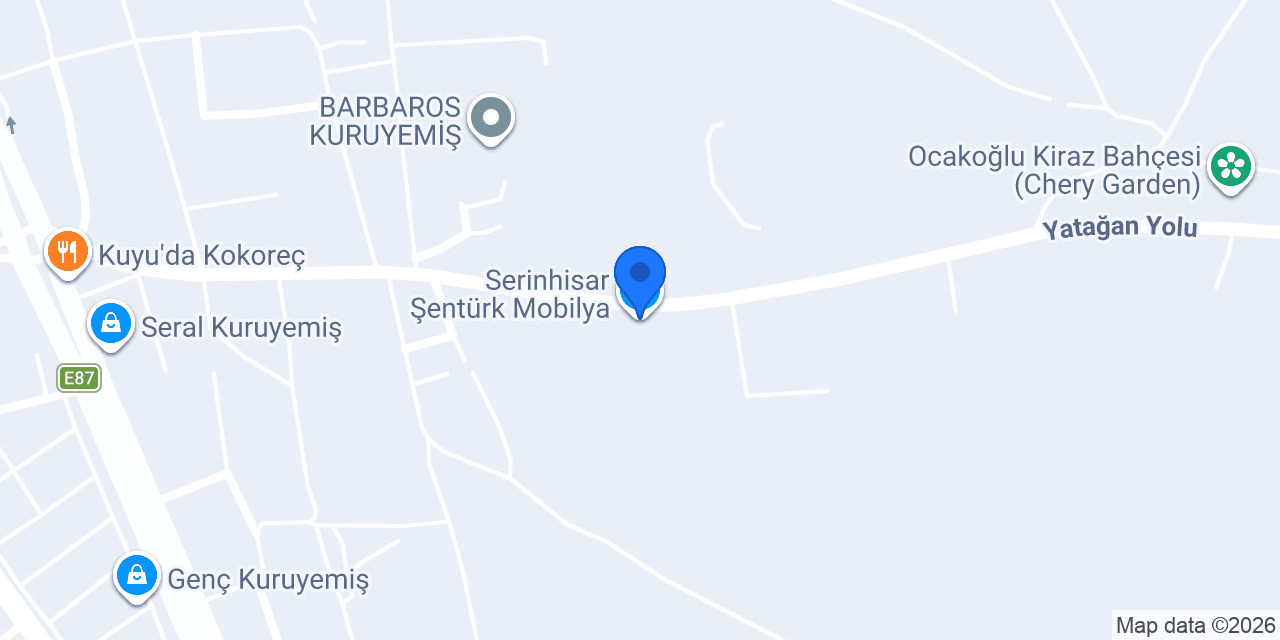 Serinhisar Şentürk Mobilya konumu