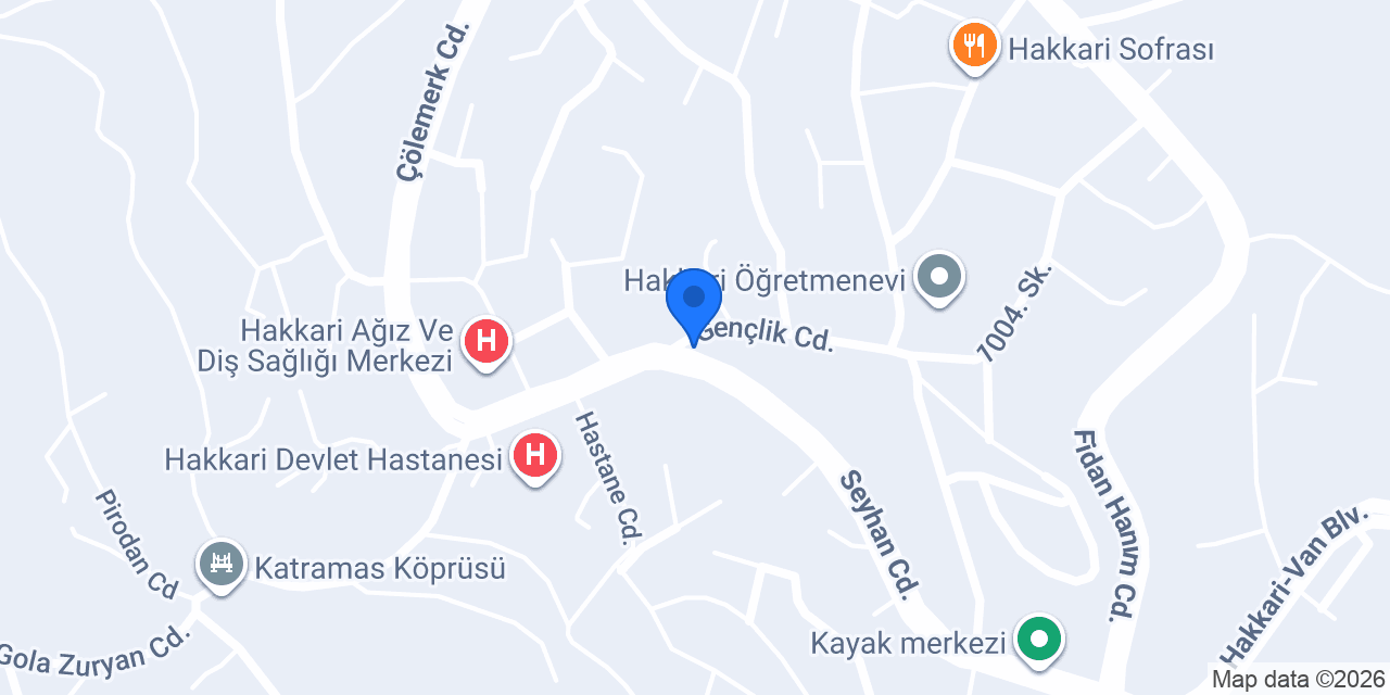 Hakkari Elektrikçi Hakan konumu